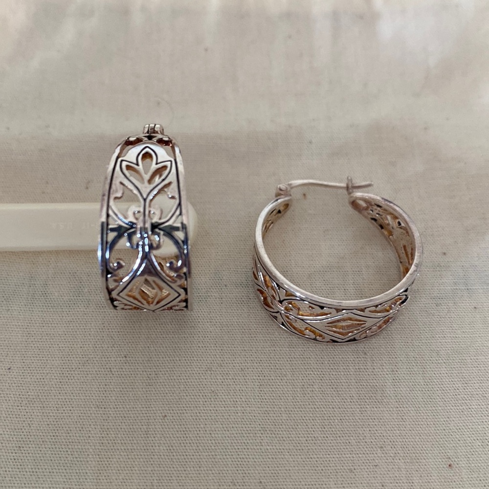 Sterling silver Earrings Filigree